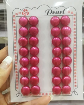 32Pcs 11-12mm Originali Pearl Slyvų raudona Pusę Skylę Gręžti Perlų Karoliukus, Super Blizgesį Mygtuką Natūralių Gėlavandenių perlų Prarasti Karoliukai