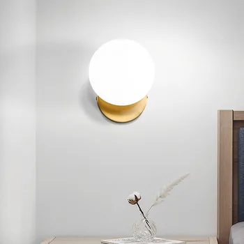 modernus vonios kambario šviestuvas, krištolo lampes suspendues šiaurės šalių namų apdailos mediena kristalų naktiniai eilėje miegamojo sienos lempa