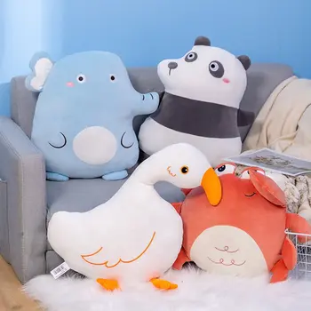 45cm Mielas Gyvūnų iškamšų Pliušinis Žaislas Kawaii Krabų Dramblys Žąsų Panda Minkšta Pagalvė Pagalvėlės, Lėlės, Vaikų Mergaičių Kambaryje Sofa-lova, Dekoras