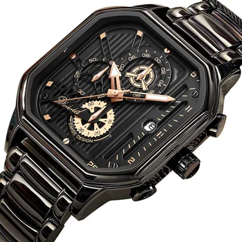 Naujas prekinis ženklas Vyrams Šviesos Kvarco Žiūrėti vyrų Mados Laikrodžiai plieno dirželis ŽMOGUS Laikrodis Verslo Atsitiktinis Mens Watch reloj hombre