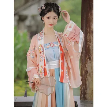 Hanfu Moterų Suknelės Tradicinės Kinų Stiliaus Song Dinastija Rytietiškų Pasakų Apranga Kostiumas Cosplay Senovės Elegantiškas