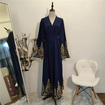 Kaftan Dubajus Abaja Kimono Megztinis Musulmonų Suknelė, Hijab turkijos, Saudo Arabijos, Afrikos Suknelės Moterims Caftan Skraiste Islamas Drabužiai