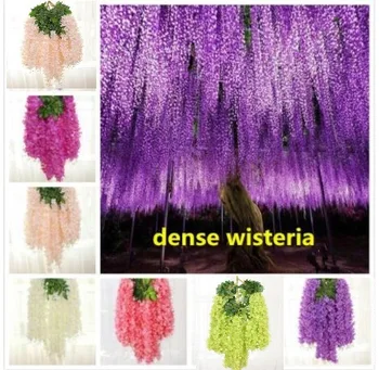 110cm tankus wisteria gėlių dirbtinio šilko gėlių vynuogių elegantiškas wisteria vynuogių rotango vestuvių sodo namų šalys apdaila