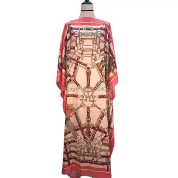 Afrikoje naujų Bloggers Rekomenduojame Populiarus spausdinti Šilko Kaftan Maxi suknelės Prarasti Vasaros Paplūdimio Bohemijos kaftan ilga suknelė lady