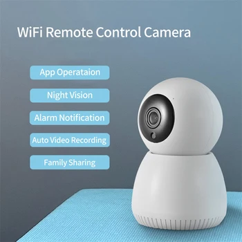 Naktinio Matymo VAIZDO Kamera, Wireless, 2-Way Audio 1080P HD Smart Stebėjimo Kamera Judesio Aptikimo Namų Patalpų Saugos Sistemos