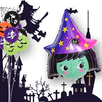 Balionų Girliandą Ragana Halloween Arch Rinkinys Helio Balionas Folija Rinkinys Festivalis Dekoracijos Helovinas Ornamentu Rekvizitai