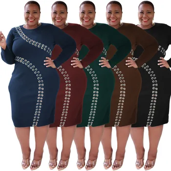 Plus Size Afrikos Suknelės Moterims 2022 Seksualus Tuščiaviduriai Tvarstis Ilgomis Rankovėmis Bodycon Suknelė Mados Vakarą Šalis Suknelė Femme Vestidos