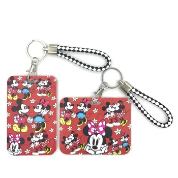 Minnie, Mickey Mouse Kaklo Dirželis Virvelę už klavišus virvelę ID kortelės Turėtojas Key Chain Dovanos, Papuošalai, Papuošimai