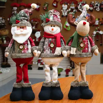 Nauji Metai 2022 Kalėdų Lėlės Medžio Dekoro ChristmasOrnament Elnių, Sniego Santa Claus Nuolatinis Lėlės Apdailos Naujųjų Metų
