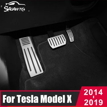 Nerūdijančio Plieno Automobilio Pedalą Padengti Padas Tesla Model S Modelis X Akceleratoriaus Kuro Stabdžių Pedalą Poilsio Pedalo Pagalvėlės, Kilimėlis Padengti Priedai