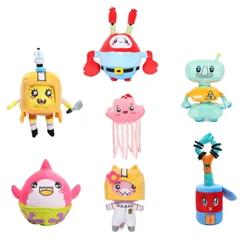 Anime Cartoon Žaidimas LankyBox Plushies Kawali SpongeBobs Pliušiniai Žaislai Plačiakelnis Minkšti Kimštiniai Lėlės Vaikams Gimtadienio Dovanos