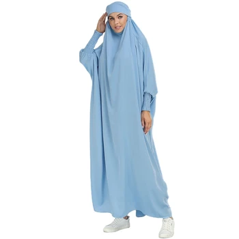 Vientisos Spalvos Moterų Musulmonų Abaja Palaidi Tinka Paprastas Gobtuvu Mantijų Suknelė Visą Sezoną Arabų Islamo Etninės Stroje