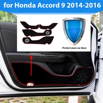 Pusė krašto dangtelio lipdukas Durų Viduje Guard Apsaugos Kilimą Honda Accord 9 2014-2016 M. Automobilio Duris Anti Kick Trinkelėmis Lipdukas