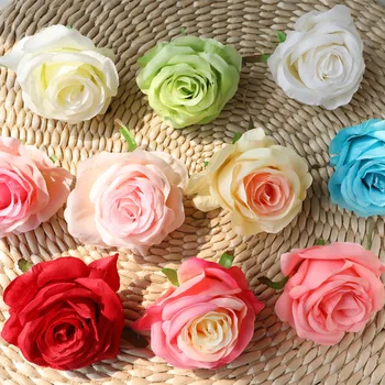 10 vnt./daug Vestuvių dekoravimas dirbtinių rožių šilko gėlių galvą namo apdaila gėlių kompozicijų vestuvių arka 