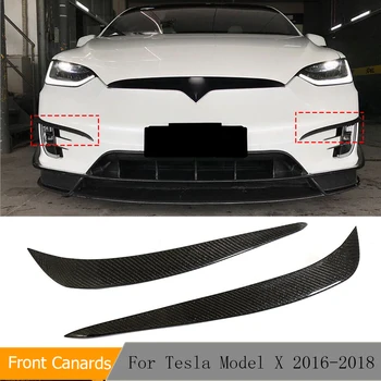 Anglies Pluošto Priekinis Bamperis priekiniai stabilizatoriai Pusėje Spoileris Pelekai Slenkstukai Tesla Model X 2016 2017 2018 Lūpų Difuzorius Skaldymo Pelekai Vokų