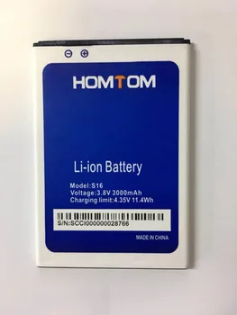 100% Originalus S16 Baterija 3000mAh Pakeitimo 5.5 colių HOMTOM S16 Mobiliojo Telefono Baterija