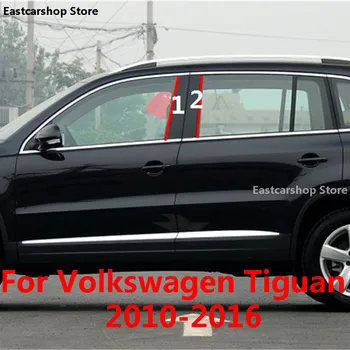 Automobilių Durų, Langų viduriniame Stulpelyje Apdaila Apdailos Apsaugos Juosta KOMPIUTERIO Lipdukai Volkswagen VW Tiguan MK2 2021 m. 2019 m. 2020 m. 2017 m. 2018 m.