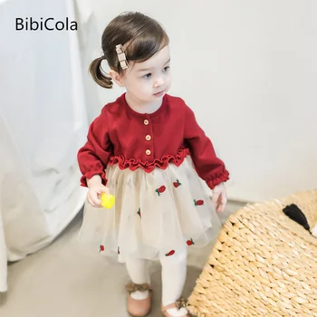 Baby girl princesė sijonas pavasarį ir rudenį naują pavasario sijonas 1-7 metų mergaitė plius aksomo suknelė gazas sijonas kūdikių sijonas