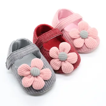 Kūdikio batai Rudenį ir žiemą, mokyklos vaikščiojimo batai Minkštu padu Naujas stilius Saulėgrąžų vaikščiojimo batai Mielas stilius baby girl audinys batai