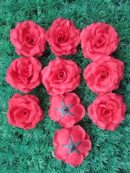 Nemokamas Pristatymas Parduoti 50 vnt /balta Gėlė 8 cm Dirbtinių gėlių Šilko raudona Vadovai Vestuvių Kalėdinis vakarėlis, 