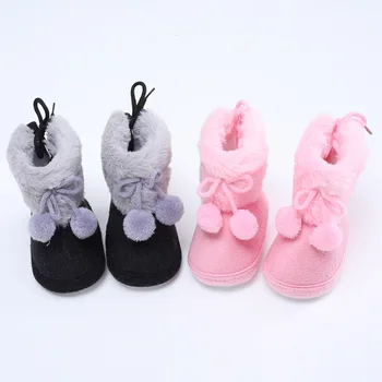 Rudens žiemos nauji kūdikių bateliai, priešslydžio sistema minkštas soled vaikiška avalynė kūdikių bateliai medvilnės botas 