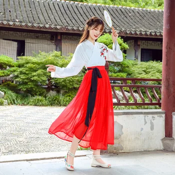 Azijos Japonijos Mados Kimono Yukata Drabužiai Moterims Suknelė Tradicinių Retro Kinijos Hanfu Tango Kostiumas Viršūnes+sijonas Šokio Spektaklis