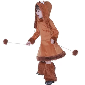 Mielos Merginos Fox Pižama Cosplay Vaikai Vaikai Helovinas Gyvūnų Kostiumai Karnavaliniai Puras Kalėdų Etape Parodyti Vaidinimą Šalis Suknelė