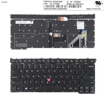 JAV Nešiojamojo kompiuterio Klaviatūra Lenovo ThinkPad X1 Carbon 3rd Gen Apšvietimu 2015 20BS 20BT su Apšvietimu point stick