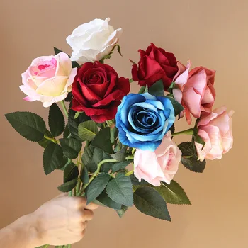 11 Vnt/ Daug Aukštos Kokybės Dirbtinės Rožės Gimtadienio Dekoravimas Gėlių Filialas Šilko Audinio Pilnas Ir Turtingas Gėlių Pumpurai