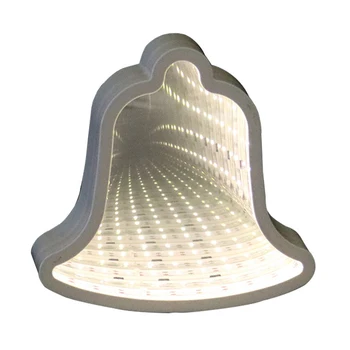 Veidrodis Tunelio Šviesos diodų (LED) Naktį Šviesos 3D Veidrodis Sienos Kabo Žibintai Darbalaukio Lempos Vestuvių Šventė Šalies Apdaila, 7 Stilius