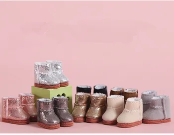 OB11 lėlės batai tinka 1/12 Molly holala blythes dydis šviesus, su kuriomis susiduria batai su purus butas sniego batai lėlės priedai