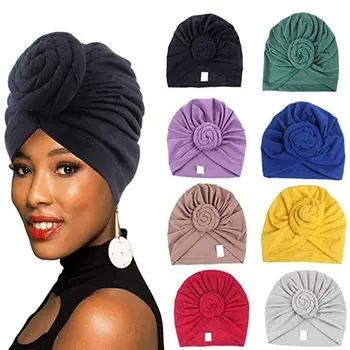 Medvilnė, 10 Spalvų Chemoterapija Bžūp Moterų Lankelis Moterų Chemo Skrybėlę Medvilnės Skarelė Afrikos Modelis Headwrap Turbaną Kepurės
