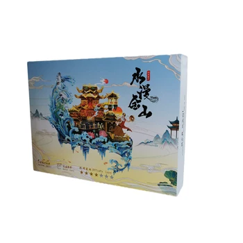 Nuotraukos Karalystės 3D Metalo Puzzle Potvynis Jinshan Šventyklos pastato Modelis rinkiniai 