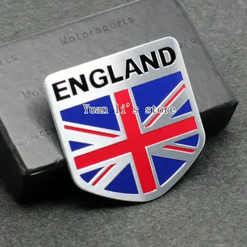 1 Vnt. automobilių, sunkvežimių, auto Anglija UK vėliava, herbas lipdukas metalo ženklelis lipdukas dekoras 50*50mm Automobilių Stilius