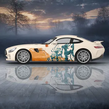 Garsaus Animacinių Filmų Sanxingdui Automobilių Apdailos Keitimo Lipdukai Cartoon Automobilių Dažymas Dideli Lipdukai Pakuotės Dydis Universalus