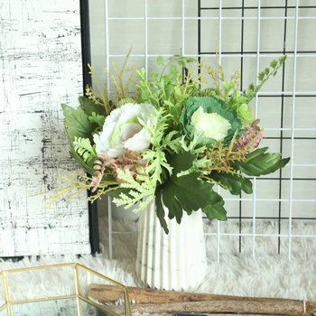 1 krūva Hydrangea INS vėjo ranka puokštė 26.5 cm dirbtinių gėlių namų puošybai vestuvių puokštė gėlių sienos netikrą gėlių